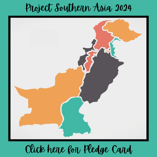 project southern asia 2024 pledge card, with picture of southern asia countries